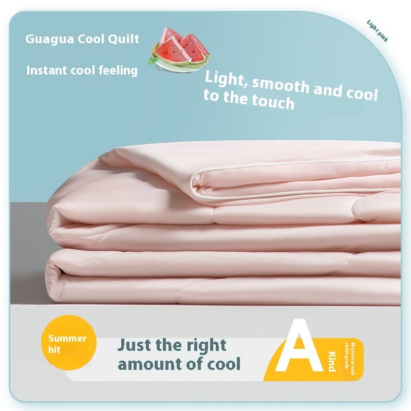 New Spandex Cool Silk Summer Quilt Ice Cream Airable Cover Machine Washable Summer Blanket
