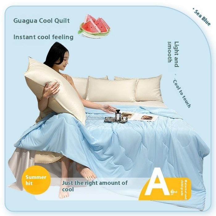New Spandex Cool Silk Summer Quilt Ice Cream Airable Cover Machine Washable Summer Blanket