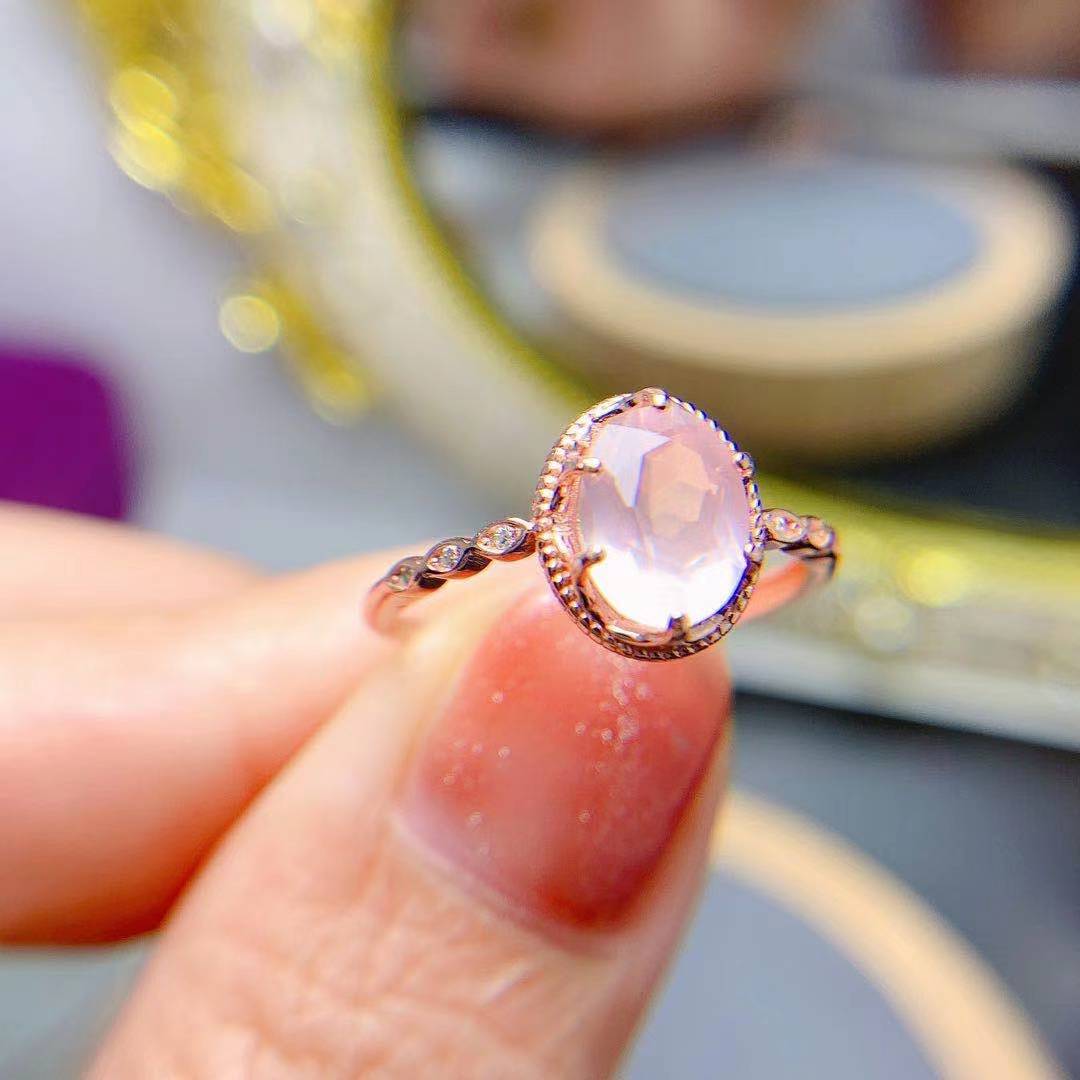 Carved High Definition Color Gemstone Women's Jewelry Ring Pendant