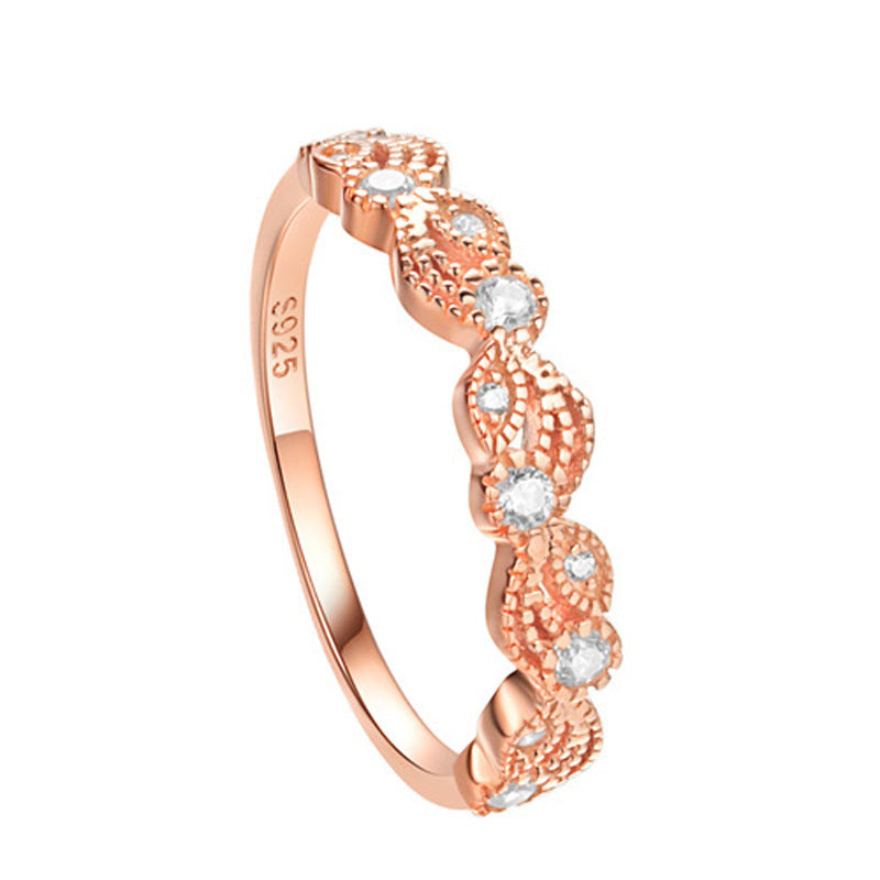 Women's Retro Pattern Plated Alloy Ring
