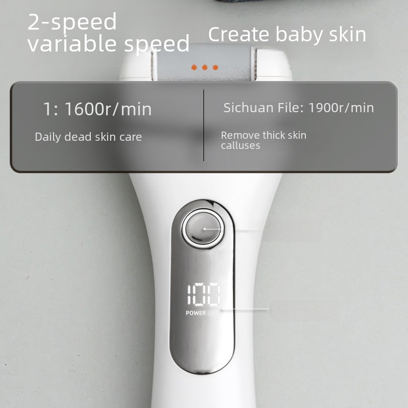 Cross-border New Digital Display Electric Foot Grinder Rechargeable Dead Skin Removing Calluses Pedicure Artifact Automatic Foot Rubbing Stone
